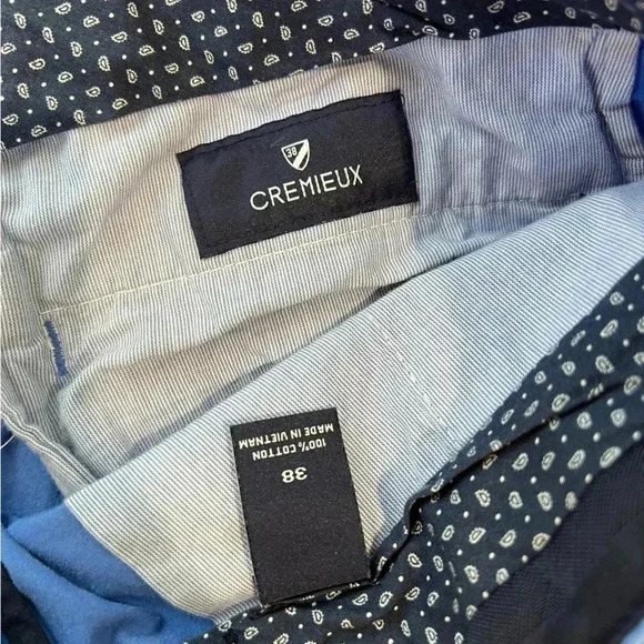 Bundle cremieux flat front shorts 8” 38 100% cotton red blue navy - Picture 3 of 9